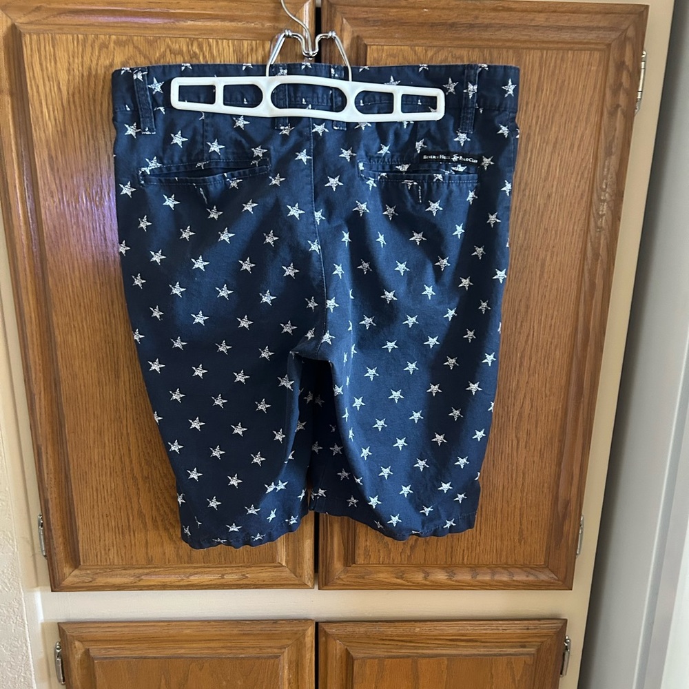 Beverly Hills Polo Club Men's Star-Patterned Blue Shorts - Picture 3 of 3